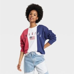 🇺🇸🇺🇸🇺🇸Women's Americana Color Block Graphic
Sweatshirt new 🇺🇸🇺🇸🇺🇸